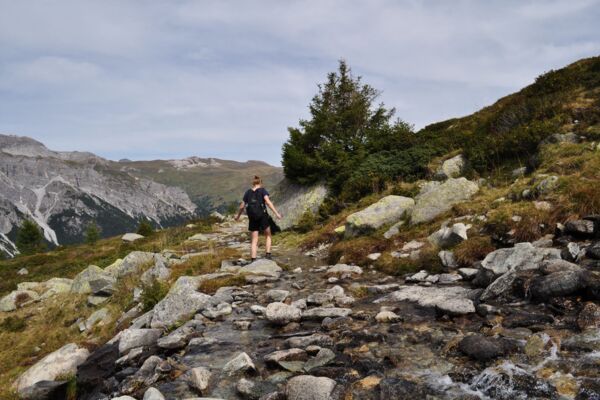Vers les lacs de Suretta au-dessus de Splügen