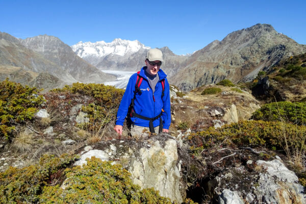 Hoch über dem Aletschgletscher