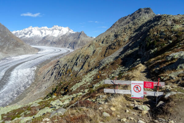 Hoch über dem Aletschgletscher