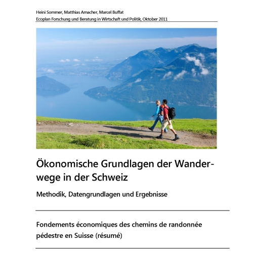 Fondements économiques des chemins de randonnée  pédestre en Suisse