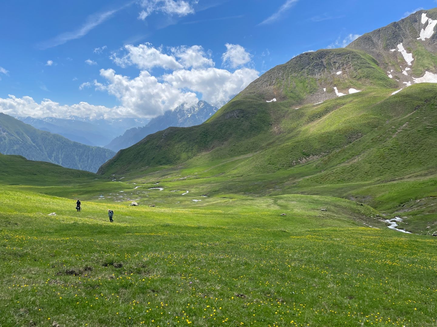 Unterwegs zum wilden Schnittlauch in Samnaun