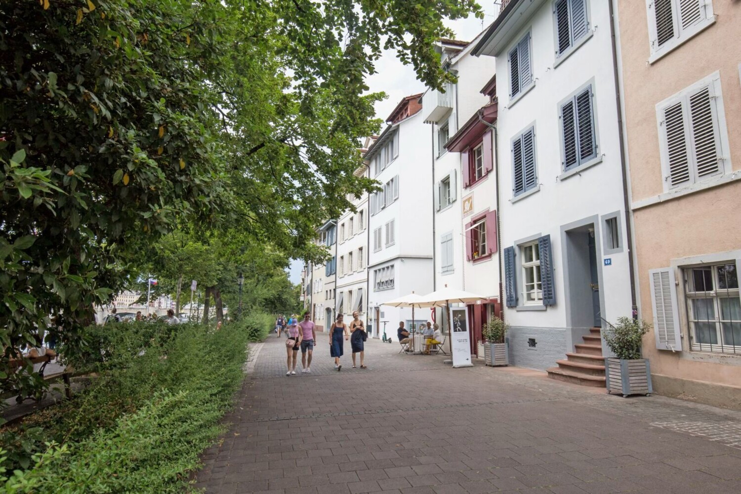 Dans la vieille ville pittoresque du Petit-Bâle, les balisages intermédiaires ne sont pas toujours visibles au premier coup d’œil.