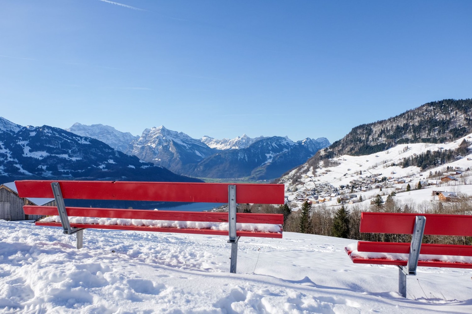 Hinterstein: la première montée raide est derrière soi, une petite pause est la bienvenue.