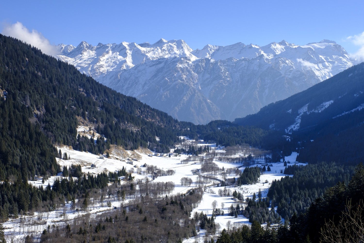 Vue sur Campra, dans la vallée Santa Maria. Photo: Iris Kürschner