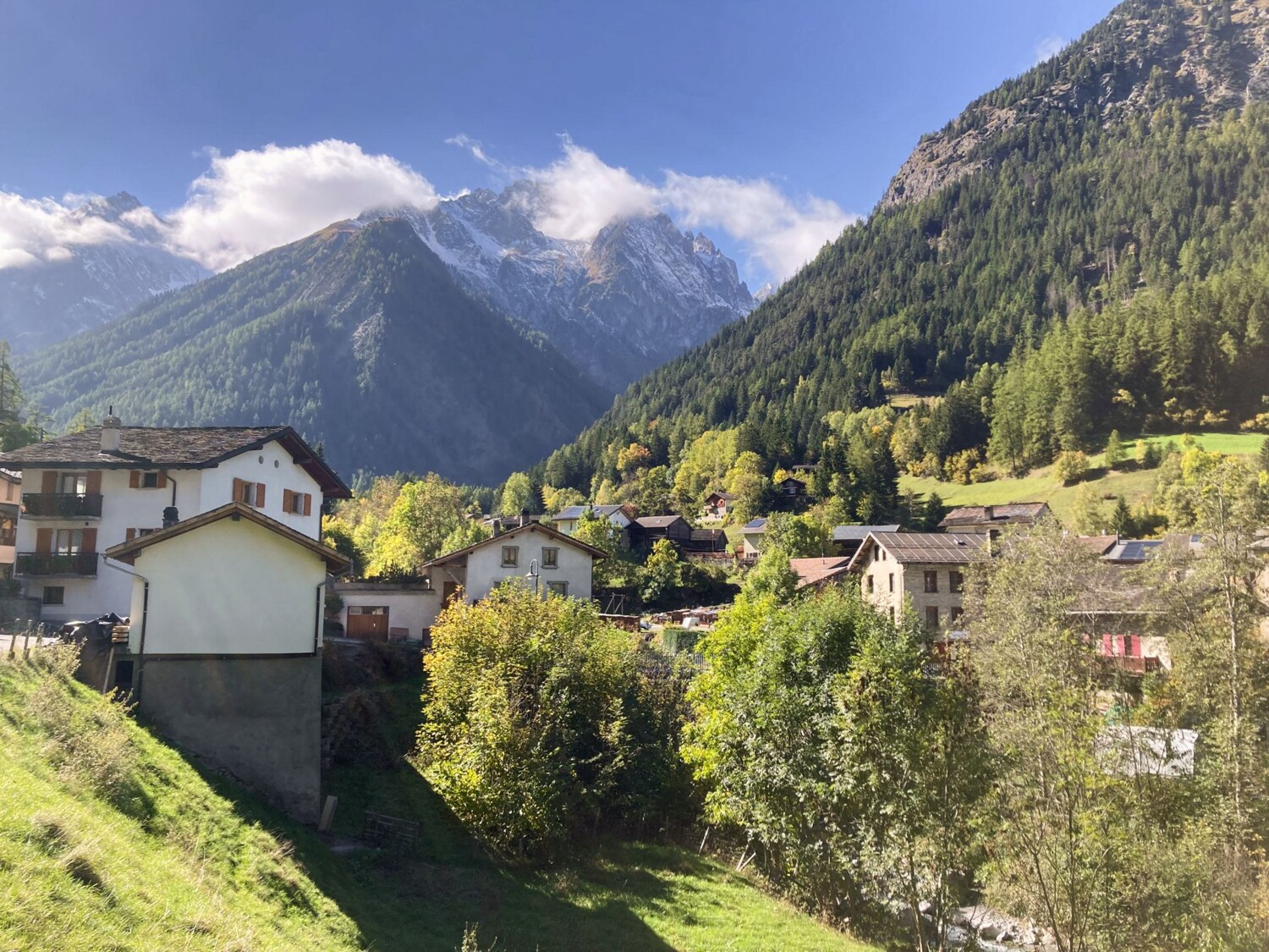 Praz-de-Fort, das Ziel der Wanderung.