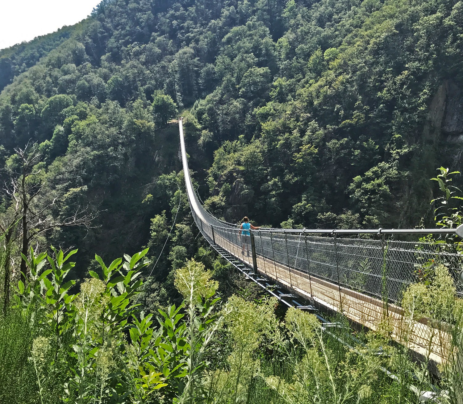 Hängebrücke «Ponte Tibetano Carasc»