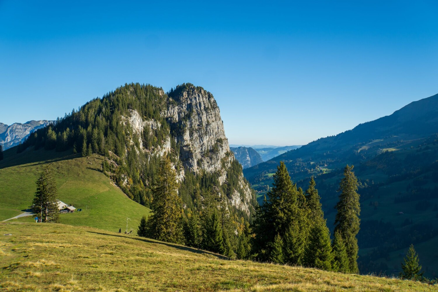 Vue en arrière sur le Schwarzeberg