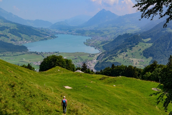 Vue sur trois lacs dans le canton d’Obwald