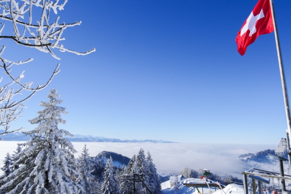 Den ganzen Tag im Schnee