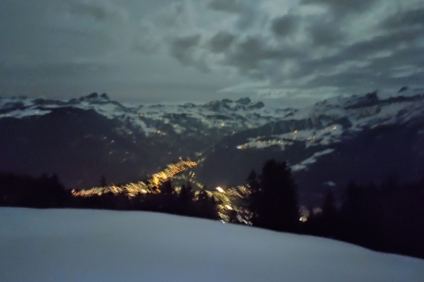 Vollmond-Schneeschuhwanderung mit Sagen, Suppe und Salat