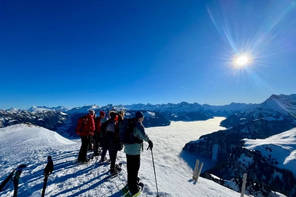 Schneeschuhwanderung auf dem Niederbauen Chulm