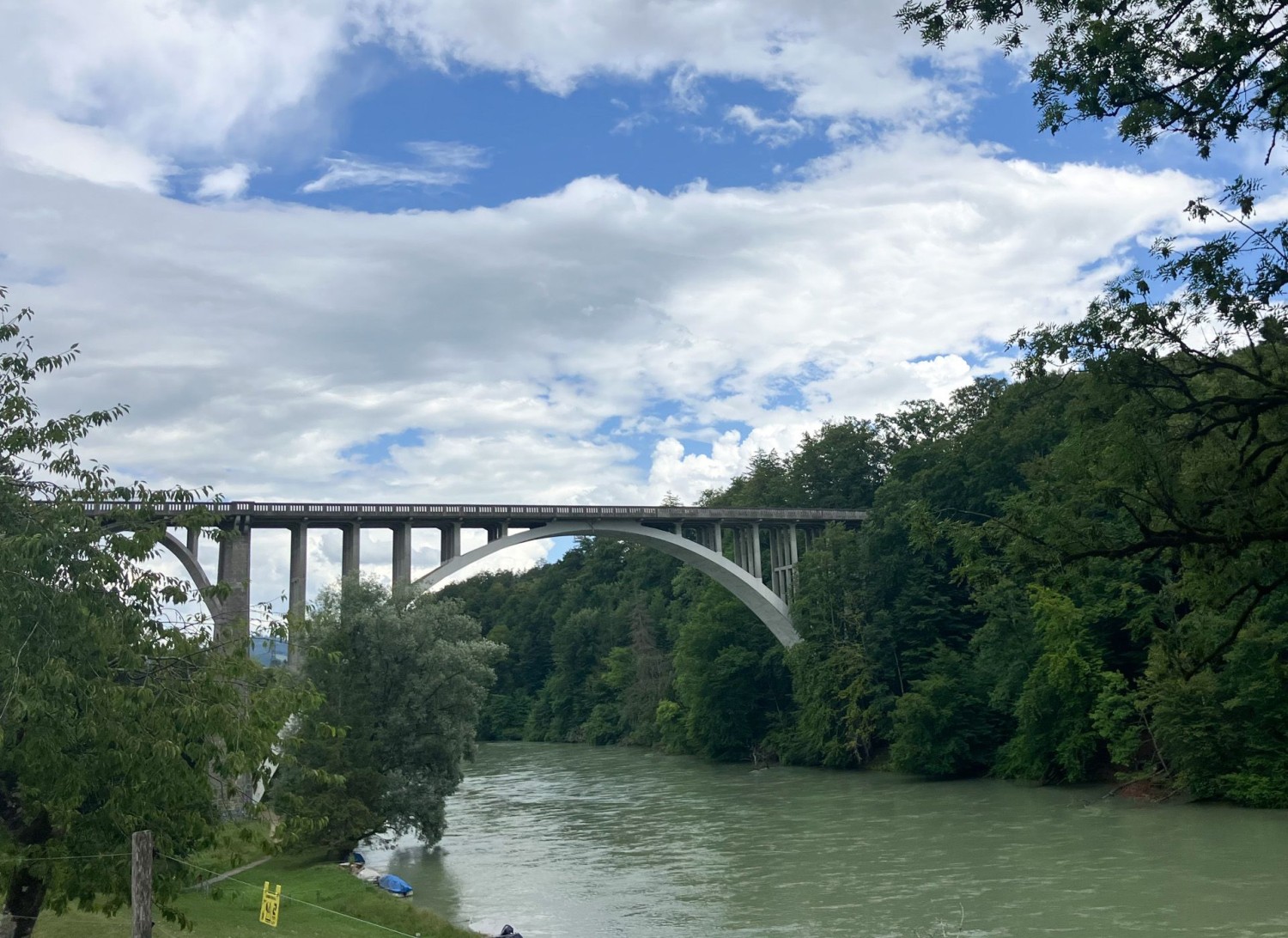 Le pont Halen s’élève à 40 mètres au-dessus de l’Aar.