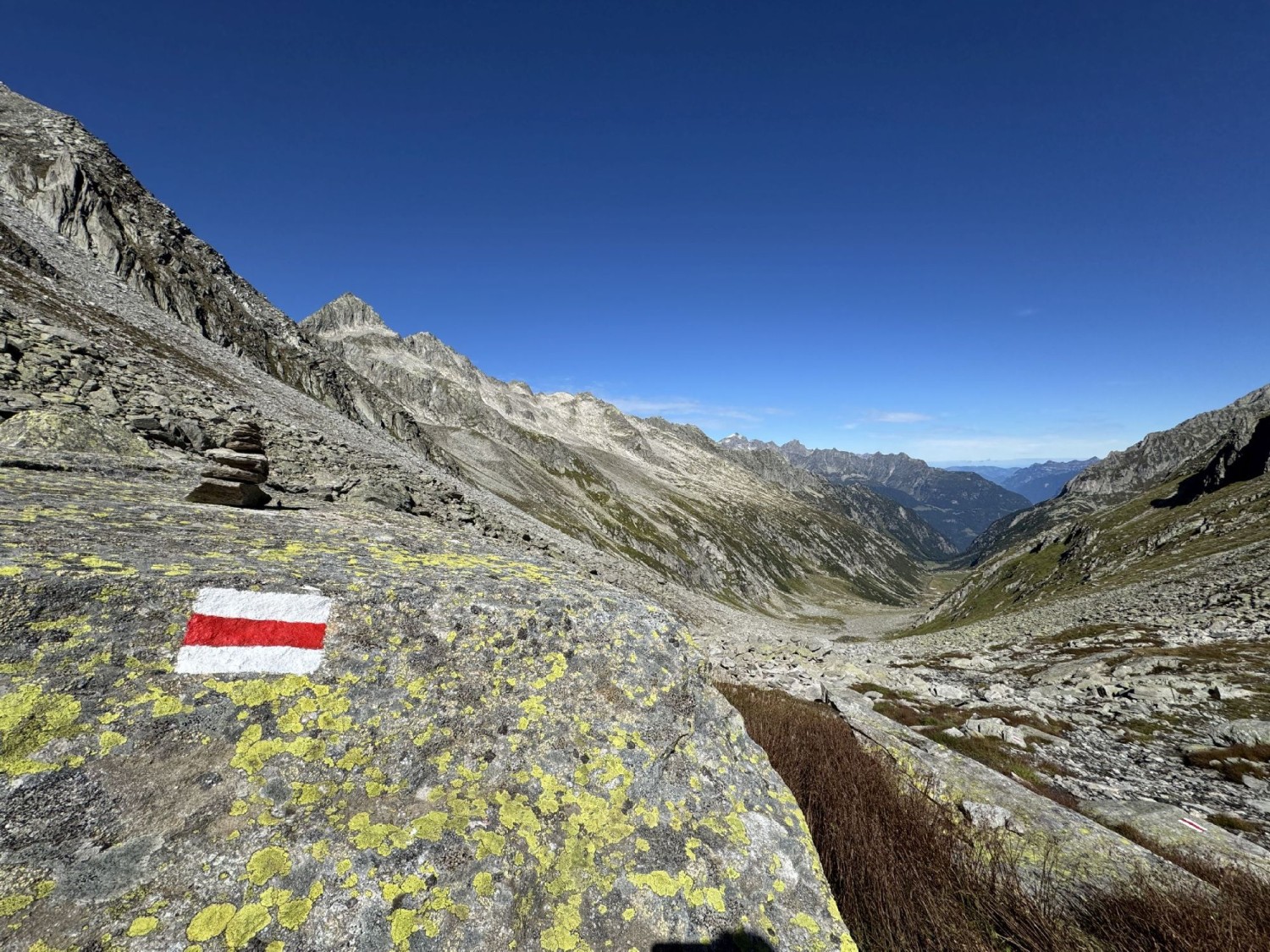 Blick zurück Fellilücke ins Fellital