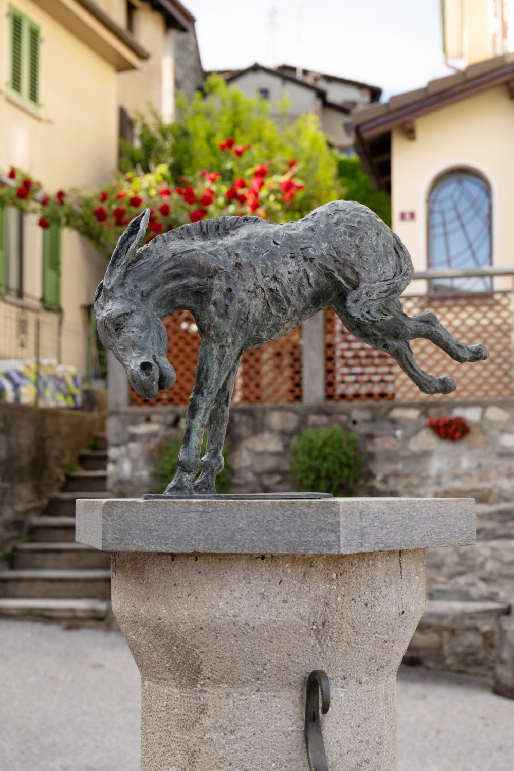 Das Maultier von Miglieglia schlägt in Richtung Breno aus.