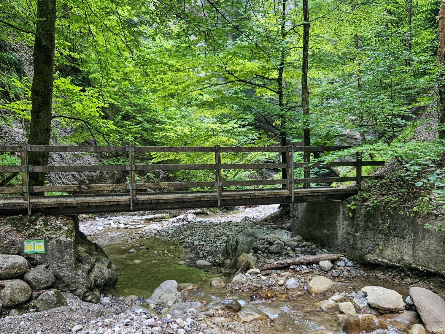 Tout autour du lit du ruisseau, des lieux adaptés permettent de faire un feu.