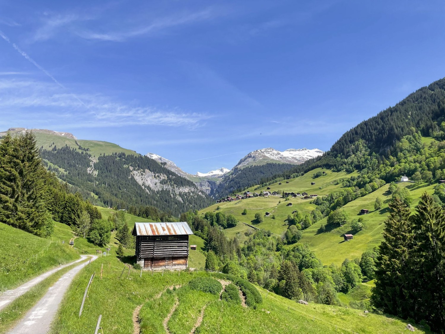 Le chemin de randonnée menant au Lag da Pigniu